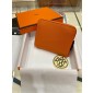 1:1 Hermes Silk in compact wallet in epsom leather