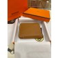 1:1 Hermes Silk in compact wallet in epsom leather