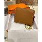 1:1 Hermes Silk in compact wallet in epsom leather