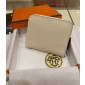 1:1 Hermes Silk in compact wallet in epsom leather