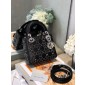 Mini Lady Dior Bag in Strass Cannage Satin