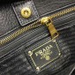 Prada Calfskin togo leather handbag, black 