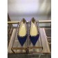 valentino rockstuds leather shoes-blue